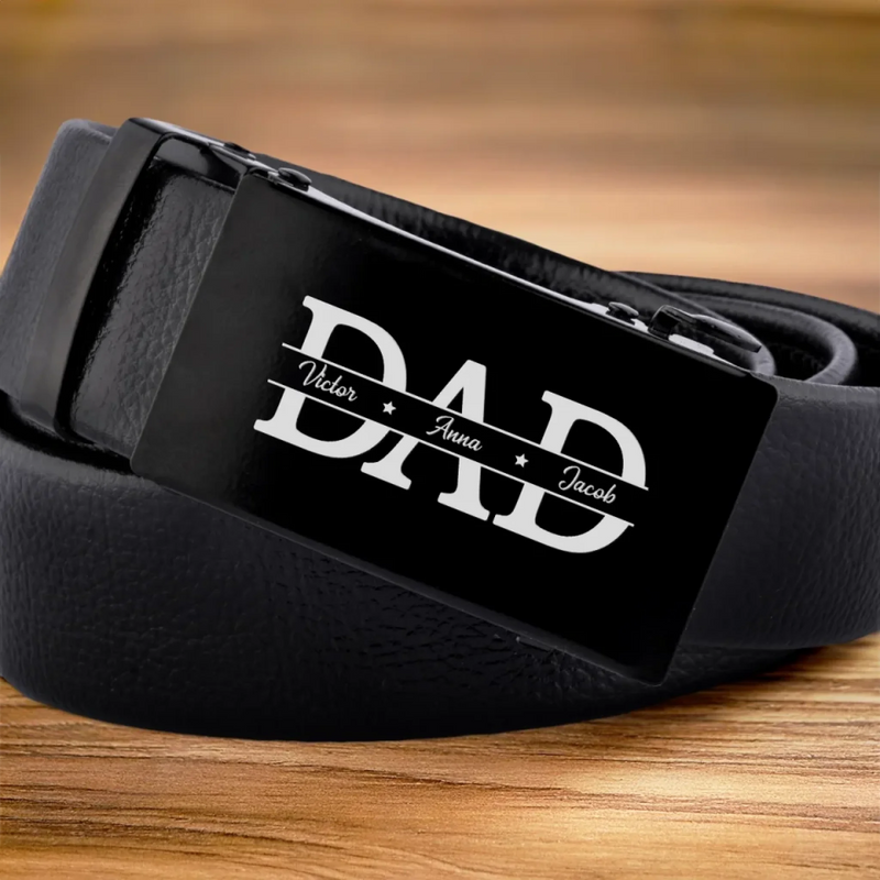 Built By Love, Held By Dad - Family Personalized Custom Printed Belt Buckle - Father's Day, Gift For Dad, Grandpa