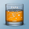 Fist Bumps And Good Times - Family Personalized Custom Whiskey Glass - Father's Day, Gift For Dad, Grandpa