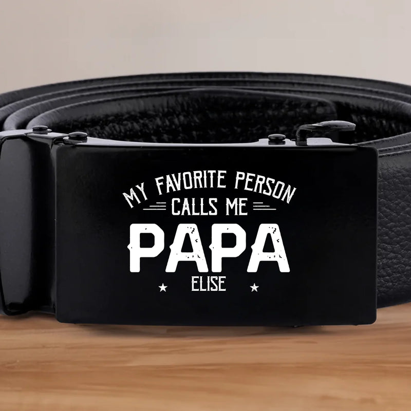 They Call Me Papa, That’s My Superpower - Family Personalized Custom Printed Belt Buckle - Father's Day, Gift For Dad, Grandpa