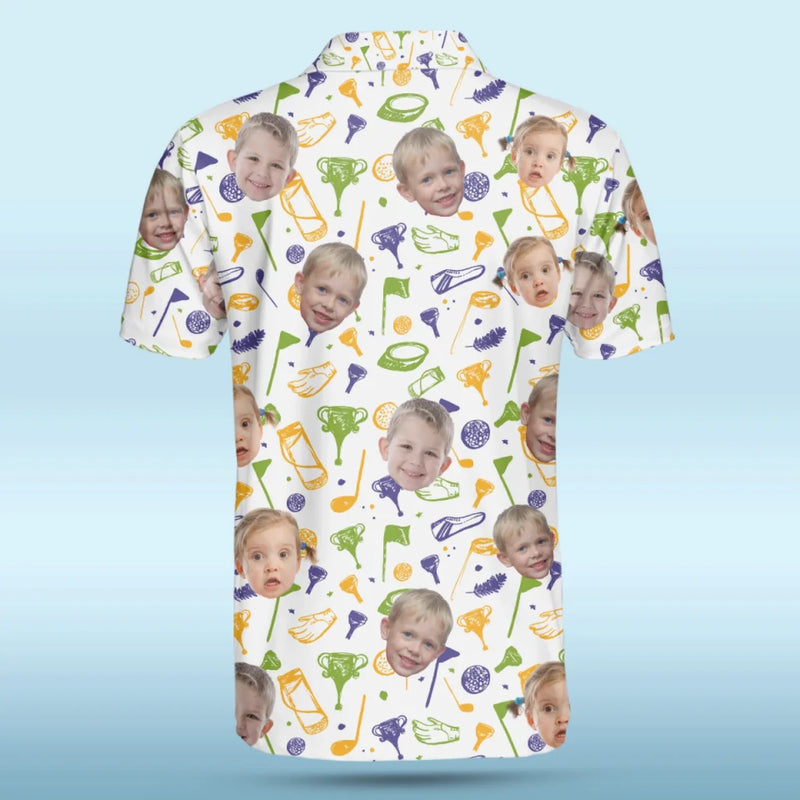 Custom Photo Par-fect Dad - Family Personalized Custom All Over Print Polo Shirt - Father's Day, Gift For Dad, Sport Lovers, Sport Players