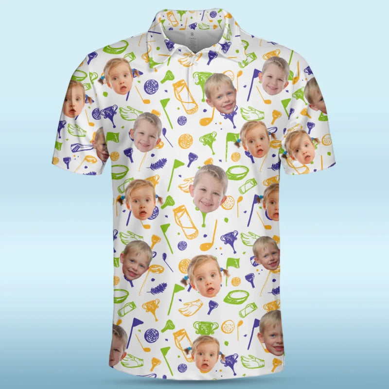 Custom Photo Par-fect Dad - Family Personalized Custom All Over Print Polo Shirt - Father's Day, Gift For Dad, Sport Lovers, Sport Players