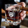 Custom Photo Life’s Ruff Without Me - Dog & Cat Personalized Custom Whiskey Glass With Cigarette Holder - Father's Day,  Gift For Dad, Pet Owners, Pet Lovers