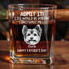 Custom Photo Life’s Ruff Without Me - Dog & Cat Personalized Custom Whiskey Glass With Cigarette Holder - Father's Day,  Gift For Dad, Pet Owners, Pet Lovers