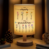 First Mom, Now Grandma - Family Personalized Custom Linen Bedside Table Lamp - Mother's Day, Gift For Mom, Grandma