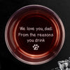 Custom Photo You're Pawsitively The Best, Dad - Dog & Cat Personalized Custom Whiskey Glass With Bottom And Side Engraving - Father's Day,  Gift For Dad, Pet Owners, Pet Lovers