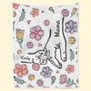 Hands Holding Nana With Love - Family Personalized Custom 3D Inflated Effect Printed Blanket - Mother's Day, Gift For Mom, Grandma