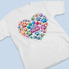 Pawfectly Colorful Heart -  Dog Personalized Custom Unisex T-shirt, Premium T-shirt, Hoodie - Mother's Day, Gift For Pet Owners, Pet Lovers