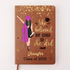 Watch Me Write My Next Chapter - Family Personalized Custom Leather Journal - Graduation Gift For Family Members, Siblings, Brothers, Sisters