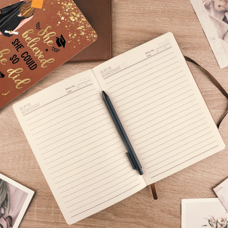 Watch Me Write My Next Chapter - Family Personalized Custom Leather Journal - Graduation Gift For Family Members, Siblings, Brothers, Sisters