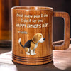 Pooping With Love, Just For You - Dog Personalized Custom Wooden Mug - Father's Day,  Gift For Dad, Pet Owners, Pet Lovers