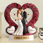 Custom Name and Anniversary Year Wedding Gifts for Couples - Personalized Acrylic Plaque Custom Shape