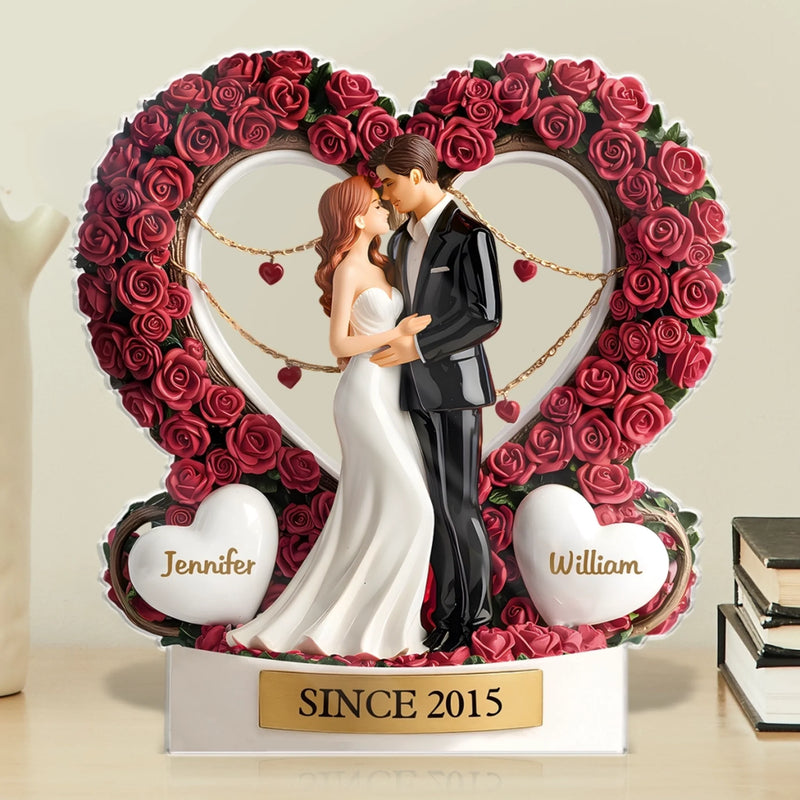 You And Me, Since Forever Began - Couple Personalized Custom Acrylic Plaque Custom Shape - Gift For Husband Wife, Anniversary