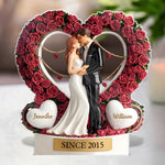 Custom Name and Anniversary Year Wedding Gifts for Couples - Personalized Acrylic Plaque Custom Shape