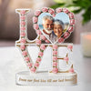 Custom Photo Love Rooted In Time, Blooming Still - Couple Personalized Custom Acrylic Plaque Custom Shape - Gift For Husband Wife, Anniversary