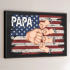 Papa & Crew, Always United - Family Personalized Custom Horizontal Poster - Father's Day, Gift For Dad, Grandpa