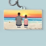 Custom Name Family Beach Gifts - Personalized Acrylic Keychain