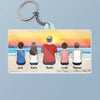 Guided By Your Love, Always - Family Personalized Custom Shaped Acrylic Keychain - Father's Day, Gift For Dad, Grandpa