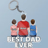 You Make Us Proud, Dad - Family Personalized Custom Shaped Acrylic Keychain - Father's Day, Gift For Dad, Grandpa