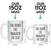 Like Father, Like Daughter - Family Personalized Custom Mug - Father's Day, Gift For Dad
