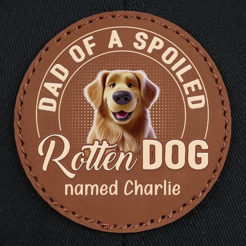 Messy Fur, Full Heart - Dog Personalized Custom Round Leather Patch Hat - Father's Day, Gift For Pet Owners, Pet Lovers
