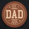 Fatherhood Starts Here - Family Personalized Custom Round Leather Patch Hat - Father's Day, Gift For Dad, Grandpa