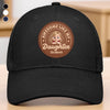 Baby’s First Fan - Family Personalized Custom Round Leather Patch Hat - Father's Day, Gift For Dad, Grandpa