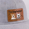 Walks, Treats, Cuddles - Dog Personalized Custom Leather Patch Hat - Father's Day, Gift For Pet Owners, Pet Lovers