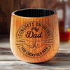 Fatherhood Looks Good On You, Old Man - Family Personalized Custom Wooden Whiskey Glass - Father's Day, Gift For Dad, Grandpa