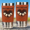 Your Hugs Are Our Favorite Place - Family Personalized Custom Printed Leather Tumbler - Father's Day, Gift For Dad, Grandpa, Family Members