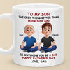 The Greatest Joy In Life Is Watching You Be A Dad - Family Personalized Custom Mug - Father's Day, Gift For Son