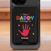 This Great Person Belongs To Us - Family Personalized Custom Magnetic Wallet For iPhone - Father's Day, Gift For Dad, Grandpa