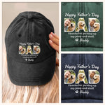Custom Pet Photo Father's Day Gifts for Dog Dads - Personalized Washed Baseball Cap