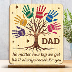 Custom Name Family Tree Gift for Dad - Personalized Wooden Plaque