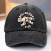 Tiny Fist, Big Love - Family Personalized Custom Vintage Washed Denim Baseball Cap - Father's Day, Gift For Dad, Grandpa