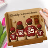 Dad’s All-Star Squad - Family Personalized Custom Shaped 2-Layered Wooden Plaque With Flat Stand - Father's Day, Gift For Dad, Sport Lovers, Sport Players