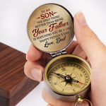 Custom Name Father Son Father's Day Gifts for Son - Personalized Compass