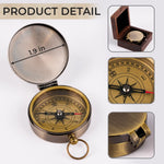 Custom Name Father Son Father's Day Gifts for Son - Personalized Compass