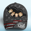 Wearing My World Close To My Heart - Family Personalized Custom Hat, All Over Print Classic Cap - Father's Day, Gift For Dad, Grandpa