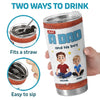 One Dad, One Kid And Infinite Chaos - Family Personalized Custom Tumbler - Father's Day, Gift For Dad
