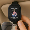 You’re Lucky, Admit It - Couple Personalized Custom Leather Car Visor - Gift For Husband Wife, Anniversary
