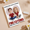 I’m Yours, Forever Flawed - Couple Personalized Custom Vertical Rectangle Shaped Building Brick Blocks - Gift For Husband Wife, Anniversary