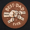 Happy Father's Day, From Your Best Bad Decision - Family Personalized Custom Round Leather Patch Hat - Father's Day, Gift For Dad, Grandpa