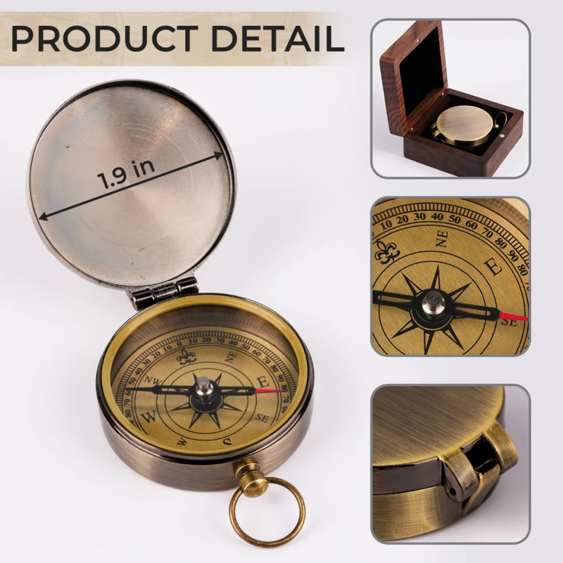Always Heading Home To You - Family Personalized Custom Compass - Father's Day, Gift For Dad, Grandpa