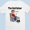 The Catfather - Cat Personalized Custom Unisex T-shirt, Premium T-shirt, Hoodie - Father's Day,  Gift For Dad, Pet Owners, Pet Lovers