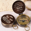 Our Journey Starts With You - Family Personalized Custom Compass - Father's Day, Gift For Dad, Grandpa