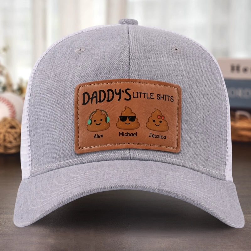 Proud Creator Of Chaos Since Birth - Family Personalized Custom Leather Patch Hat - Father's Day, Gift For Dad, Grandpa