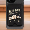 His Hands, Our Heroes - Family Personalized Custom Magnetic Wallet For iPhone - Father's Day, Gift For Dad, Grandpa