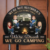 Camp, Chill, Repeat - Camping Personalized Custom Shaped Home Decor Wood Sign - House Warming Gift For Best Friends, BFF, Camping Lovers