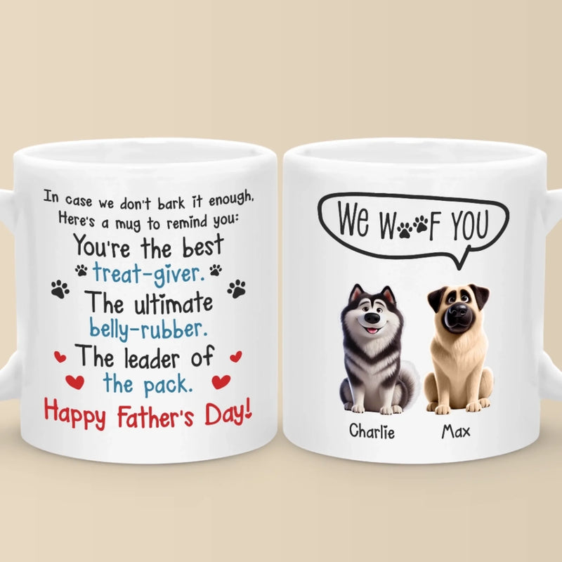 Happiness Has Four Paws - Dog Personalized Custom Mug - Father's Day, Gift For Pet Owners, Pet Lovers