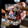 Every Day Is Sweeter With You - Couple Personalized Custom Whiskey Glass With Cigarette Holder - Gift For Husband Wife, Anniversary